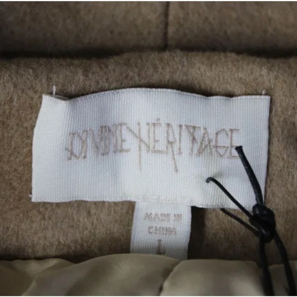 Divine Heritage Camel Wool Fringe Shawl Coat Western Boho Jacket L NWT Cowgirl - Picture 11 of 12